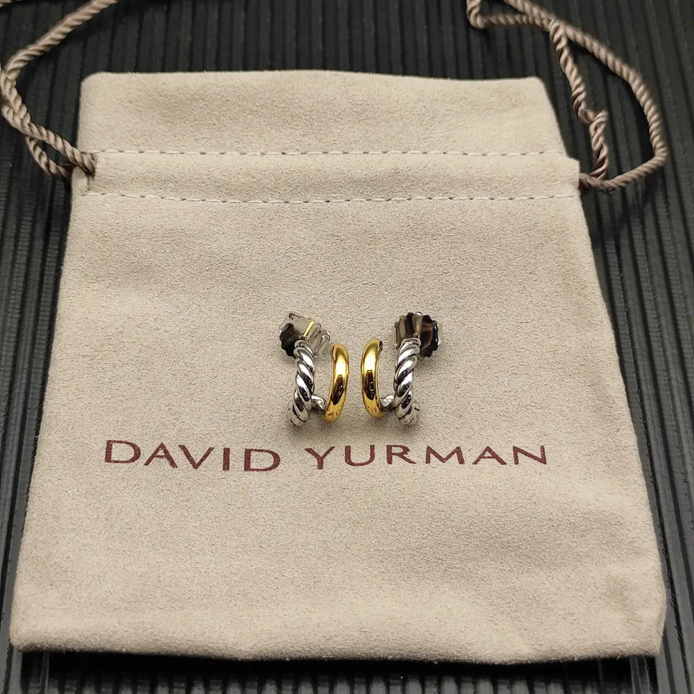 David Yurman Two-tone Double-Loop Embrace Earrings